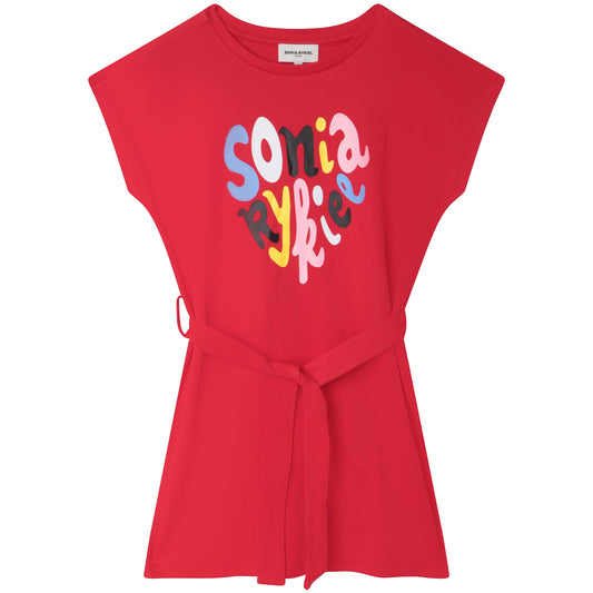Sonia Rykiel Short Sleeved Dress w/ Heart Shaped 'Sonia' Print