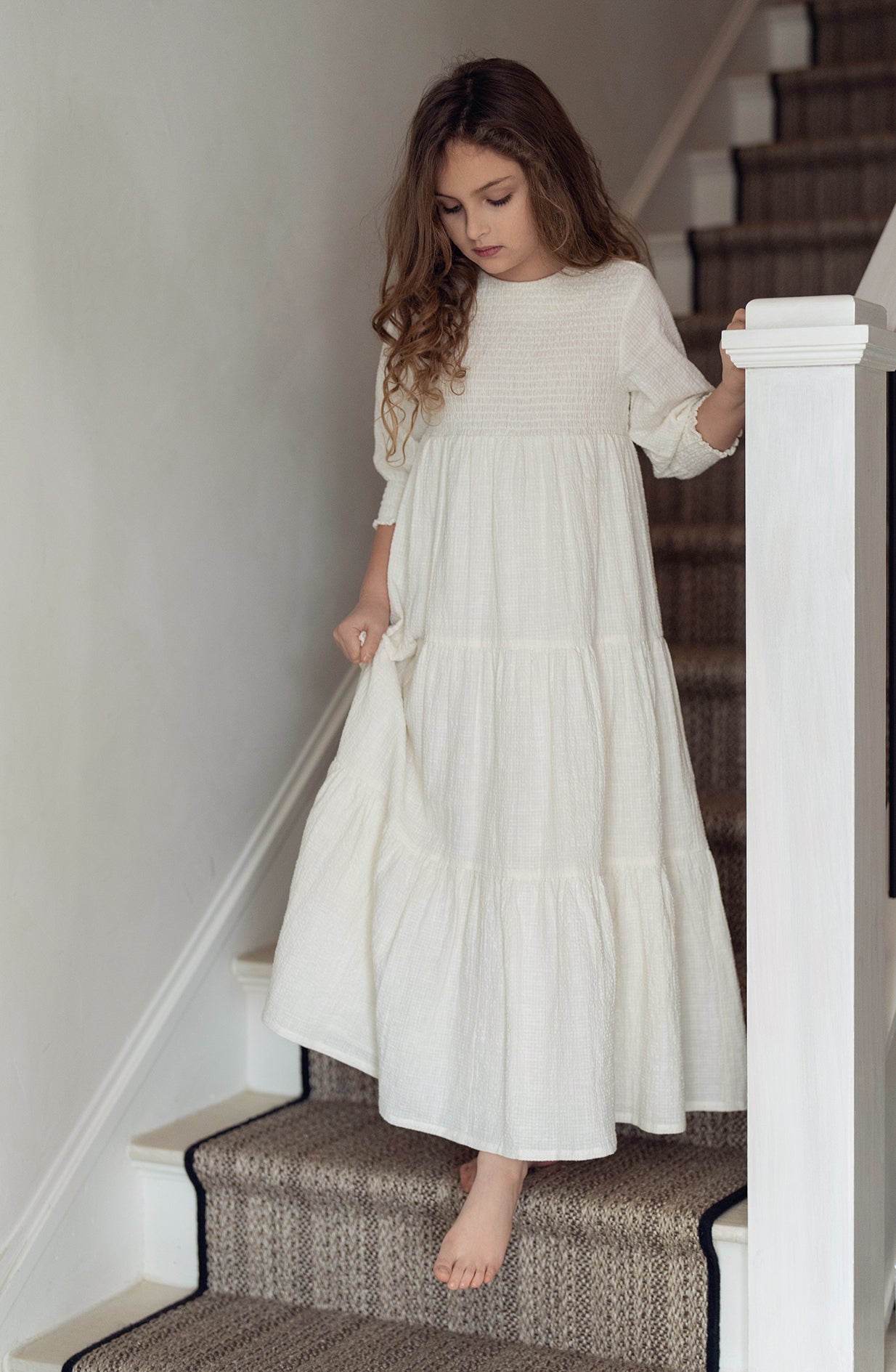 Coco Blanc Smocked Dress