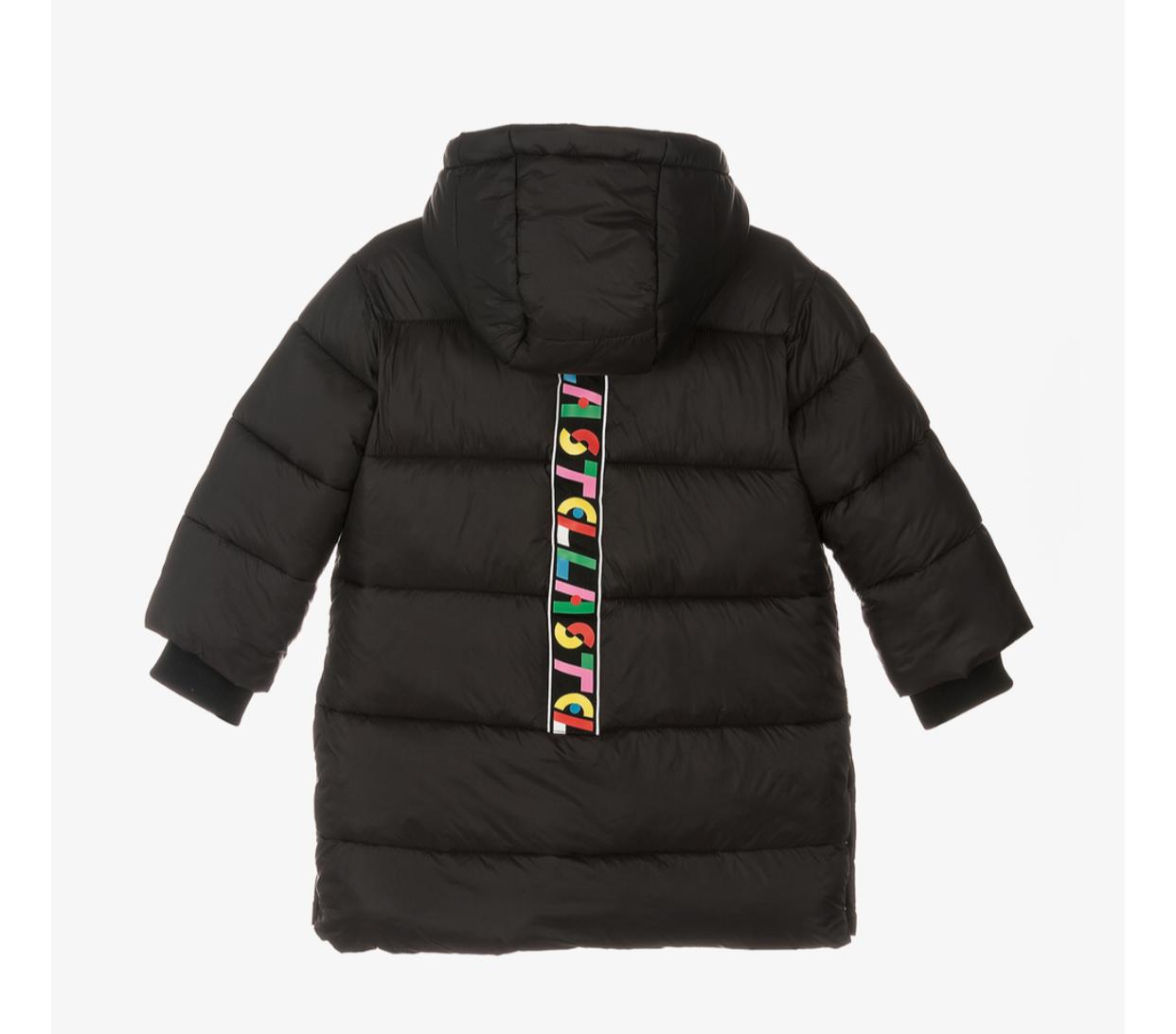 Stella McCartney Girls Puffer Jacket w/ Color Logo Tape