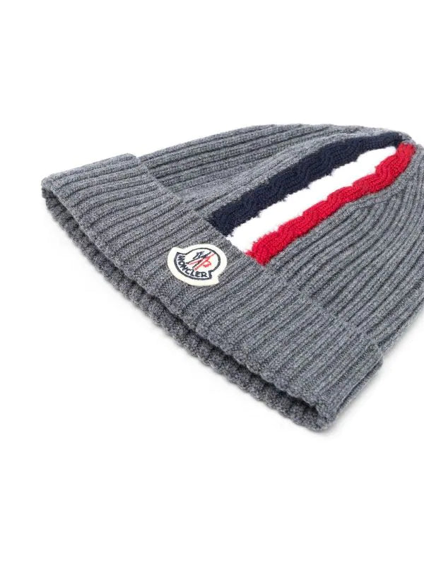 Moncler Baby Berretto Knit Hat w/ Logo