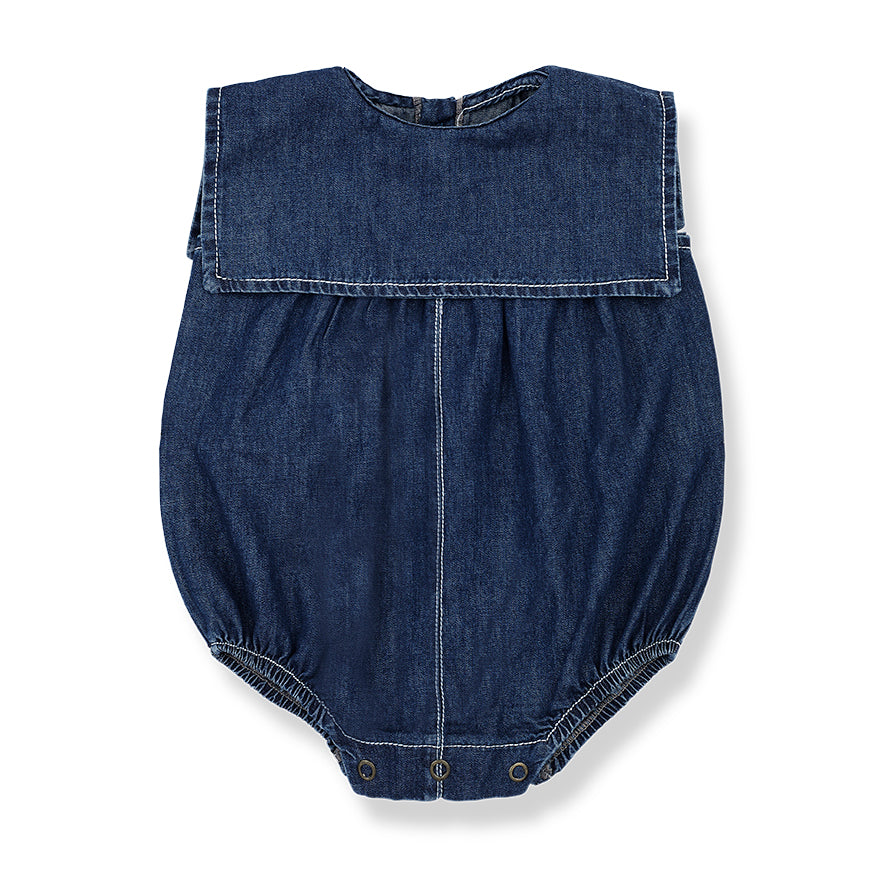 One + In the Family Aiden Denim Romper