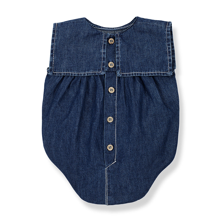 One + In the Family Aiden Denim Romper