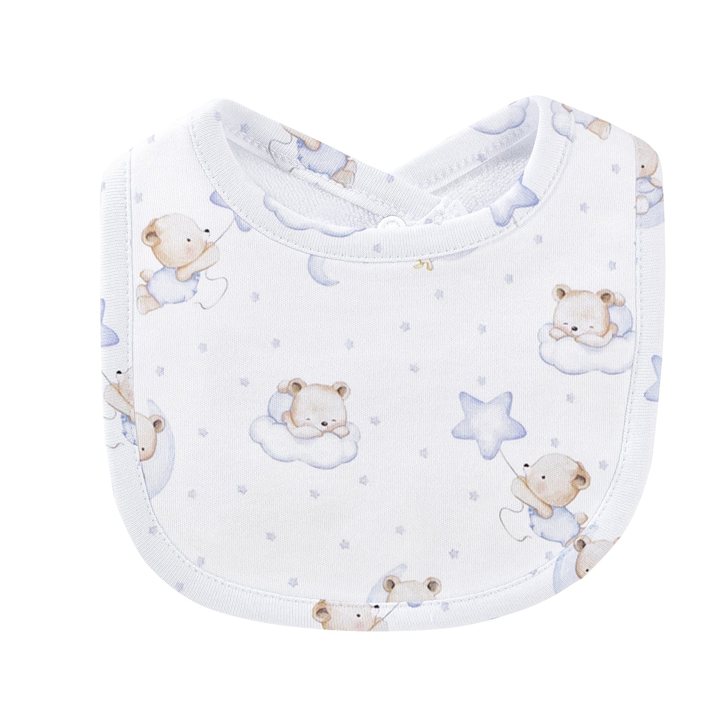 Baby Club Chic Sleep Tight Bear Bib (Pink and Blue Colors Available)