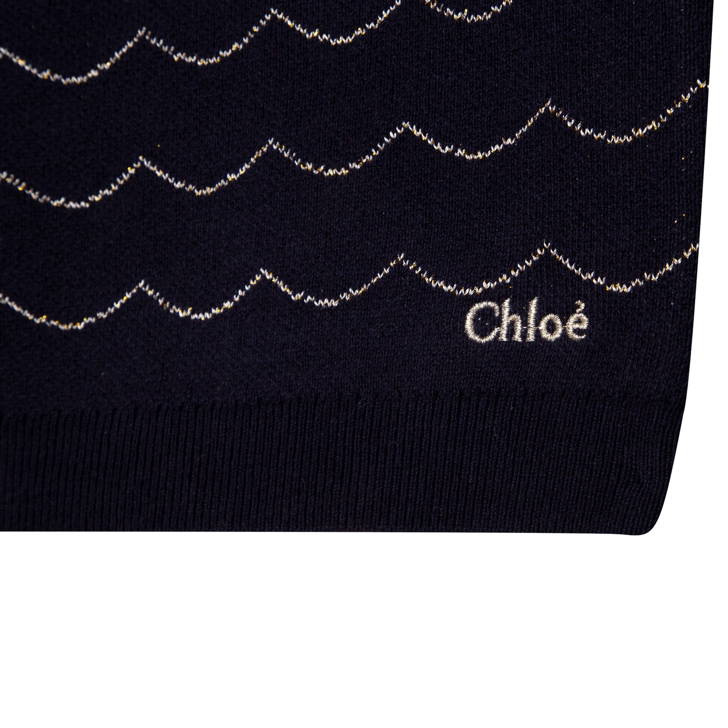 Chloe LS Turtleneck Dress w/ Embroidered Scallops