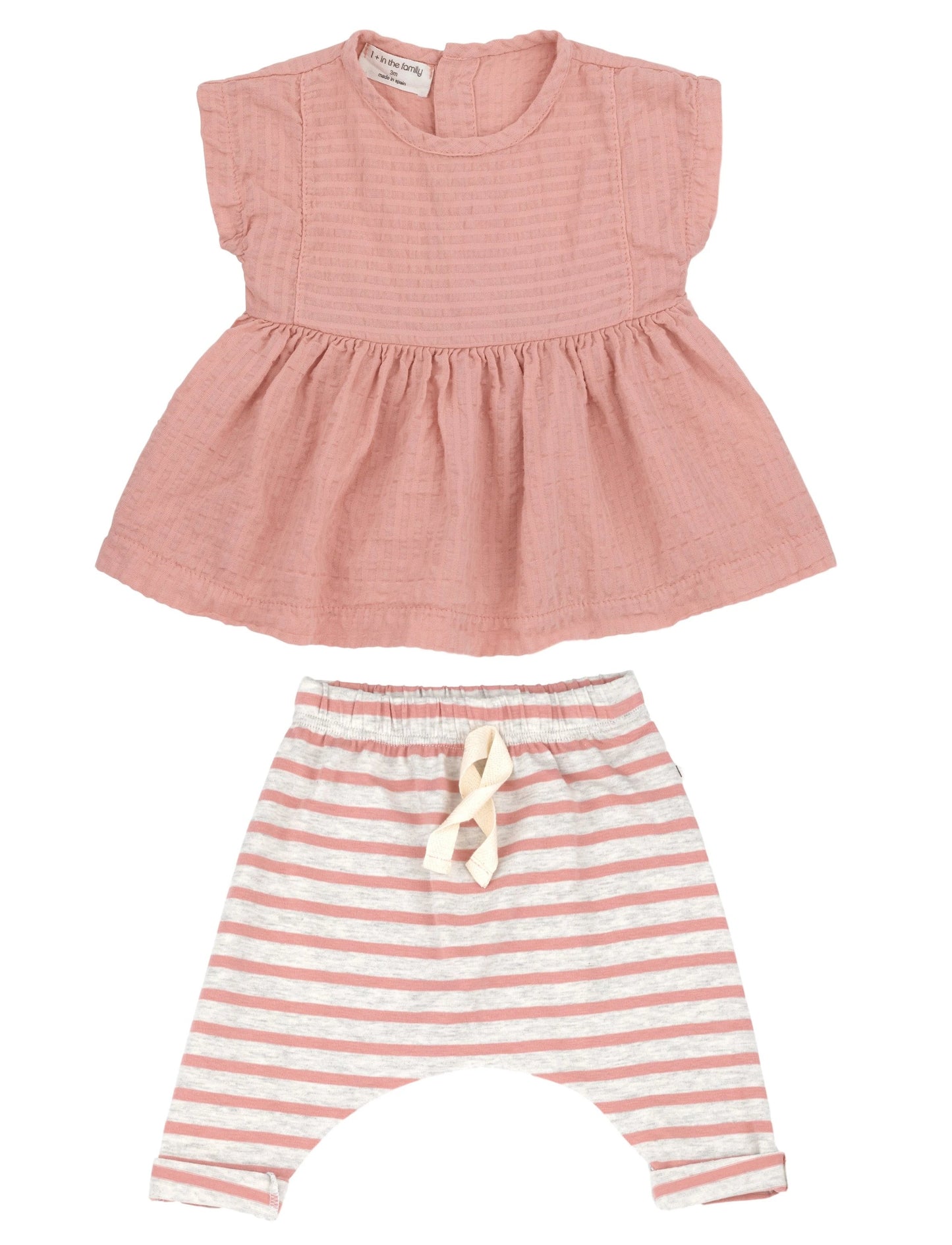 One + In the Family Baby Girl Deva & Sammy Outfit Set