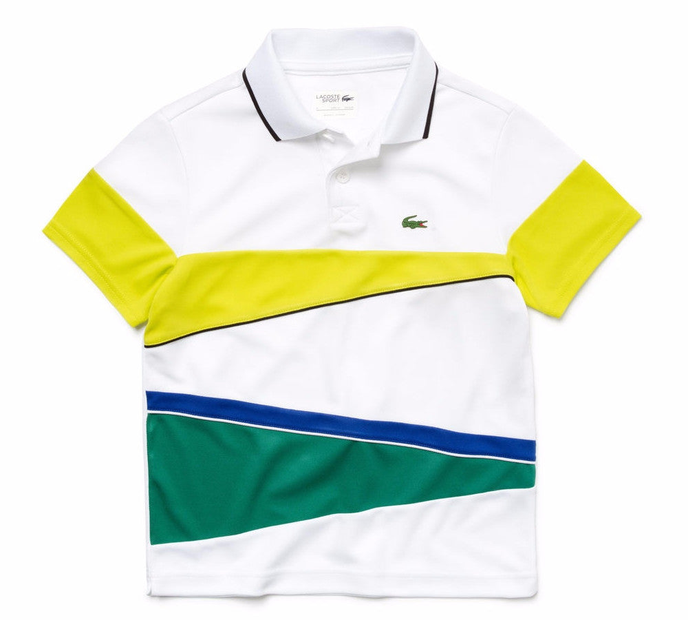 LT60Q-09-DJ3535 Sport Geometric Stripe Ultradry Polo