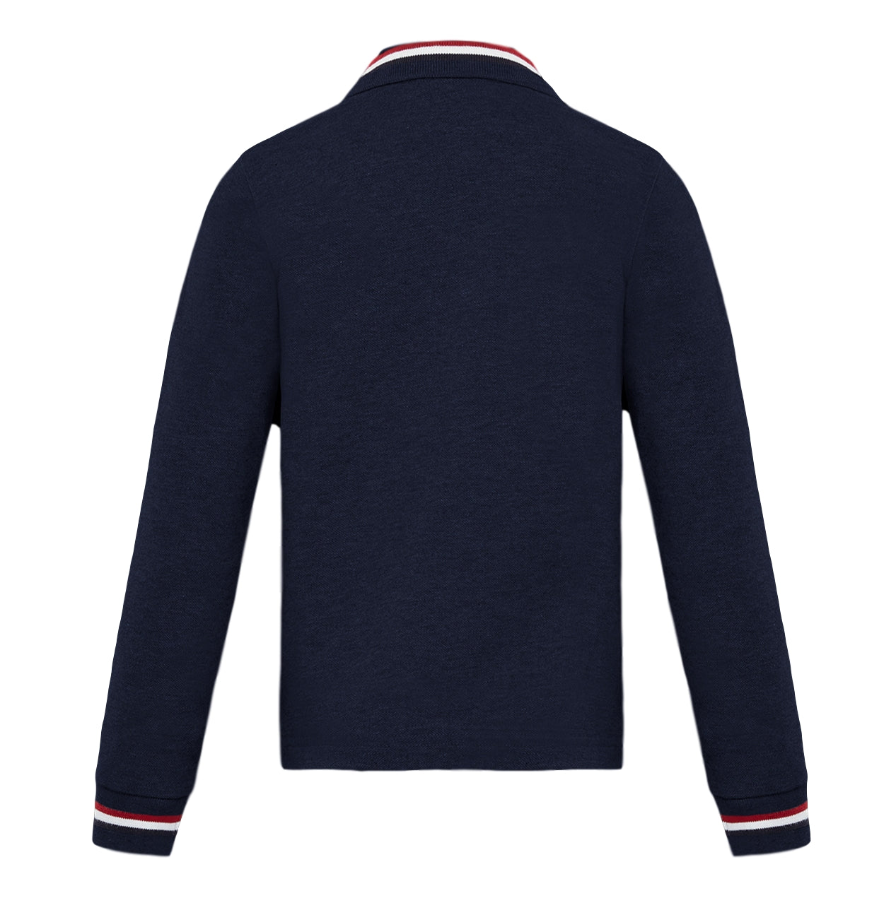 Moncler Long Sleeve Flag Stripe Polo