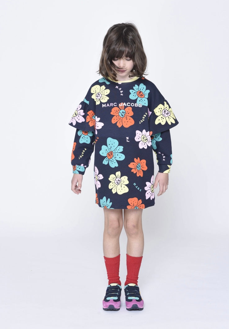 marc jacobs cotton dress Marc by Marc Jacobs Flower Dolman Sleeve Dress XS Cotton Silk Cotton Premium