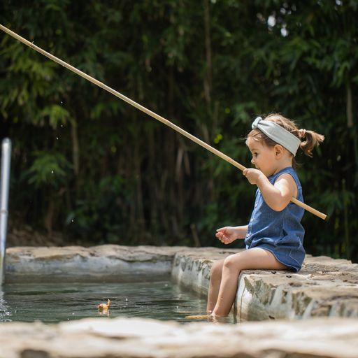 One + In the Family Ivy Short Denim Overall