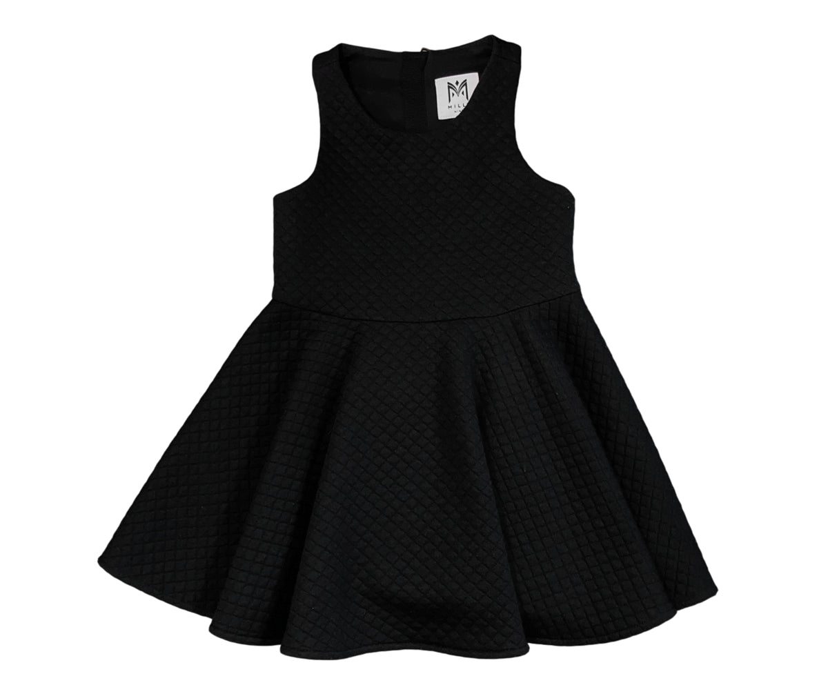 MN80P-21-187QU012630-A Diamond Trapunto Flounce Dress