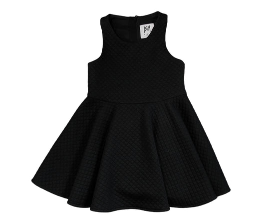 MN80P-21-187QU012630-A Diamond Trapunto Flounce Dress