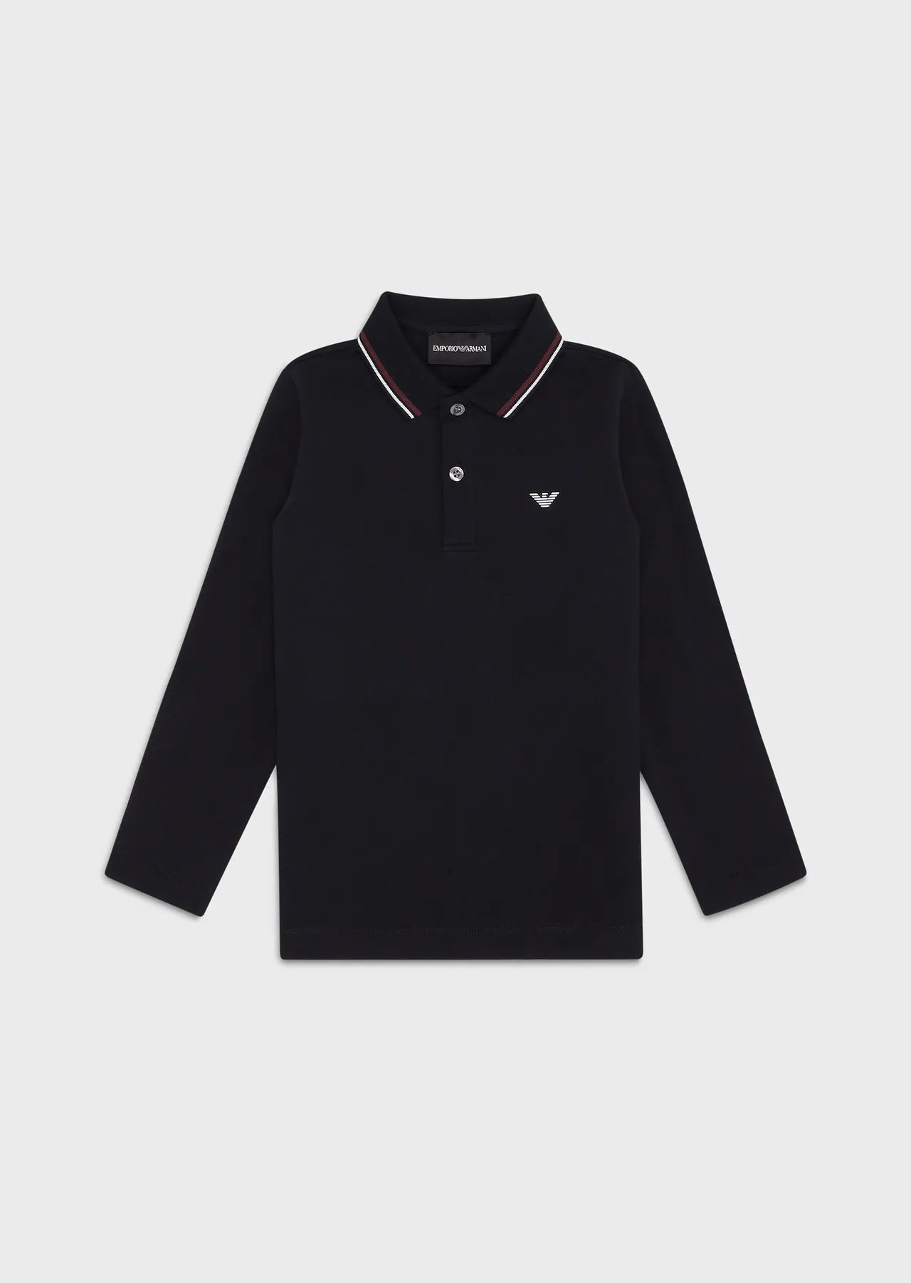 Armani Junior Long Sleeve Pique Polo