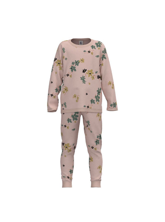 Petit Bateau Girls Long Sleeve Floral Loungewear