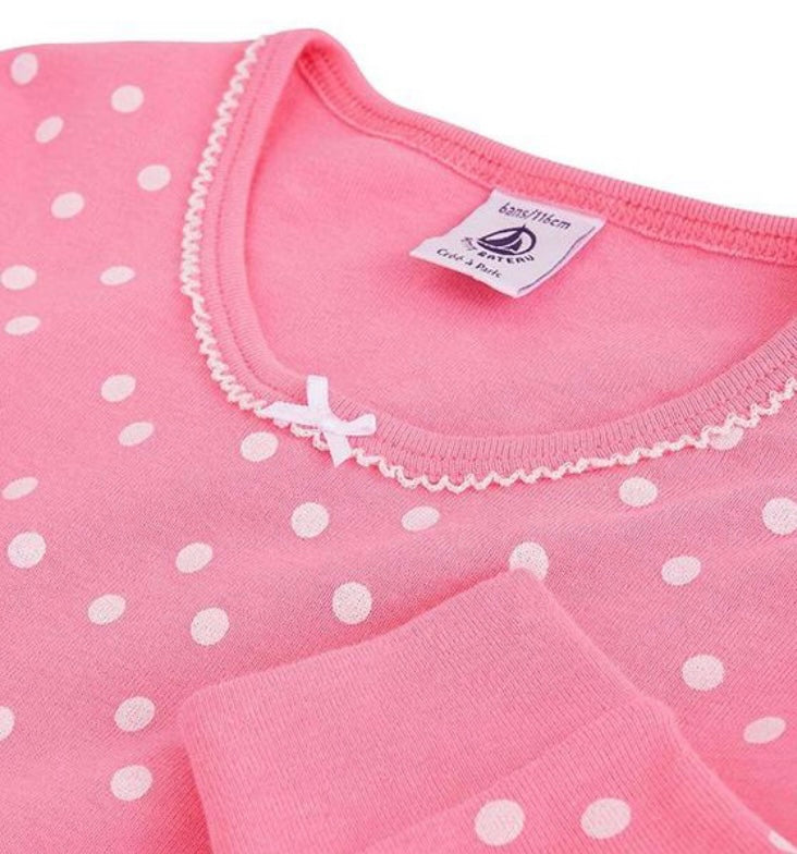 Petit Bateau Girls Tribune Polka Dot Pajamas