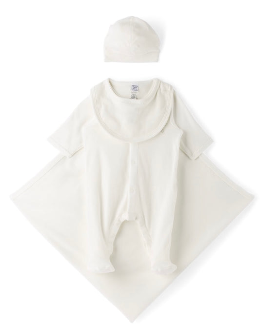 Petit Bateau Canova 4 PC Footie and Blanket Set