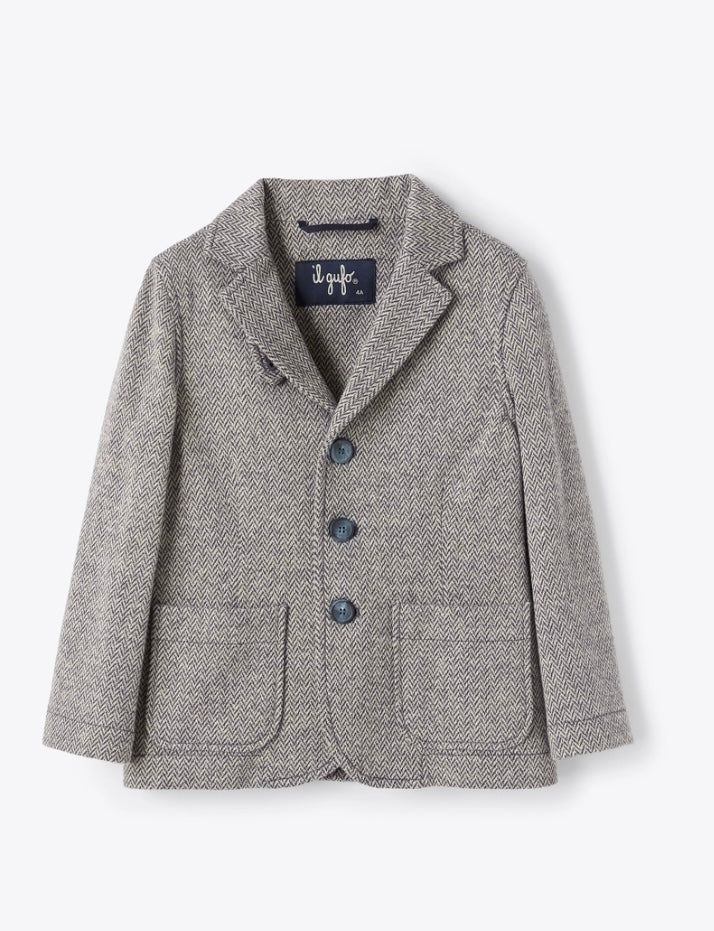 IL Gufo Boys Herringbone Blazer