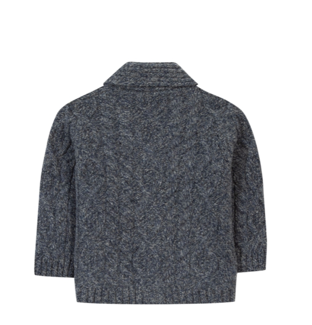 Tartine et Chocolat Boys Shawl Neck Button Down Sweater