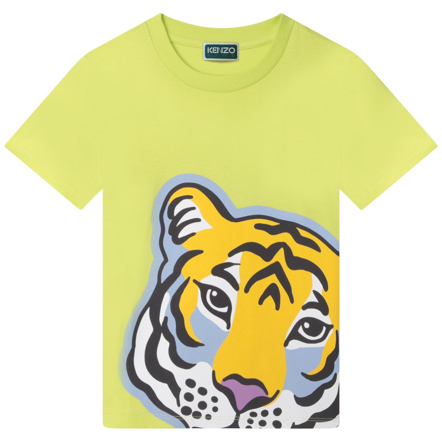Kenzo Short Sleeved Tee Shirt w/ Colorful Tiger Print