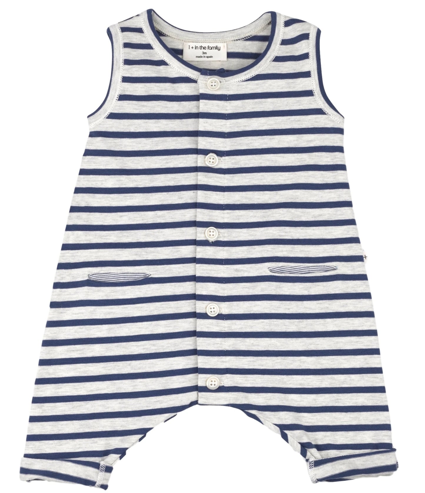 One + In the Family Baby Boy Monaco Sleeveless Romper