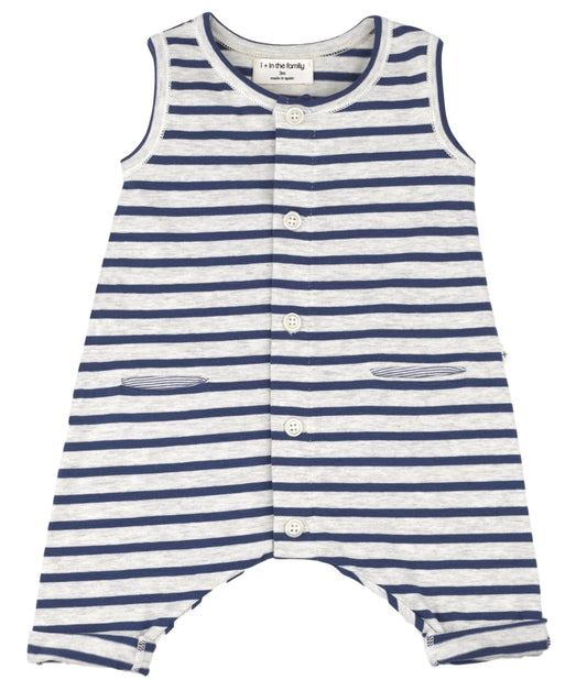 One + In the Family Baby Boy Monaco Sleeveless Romper