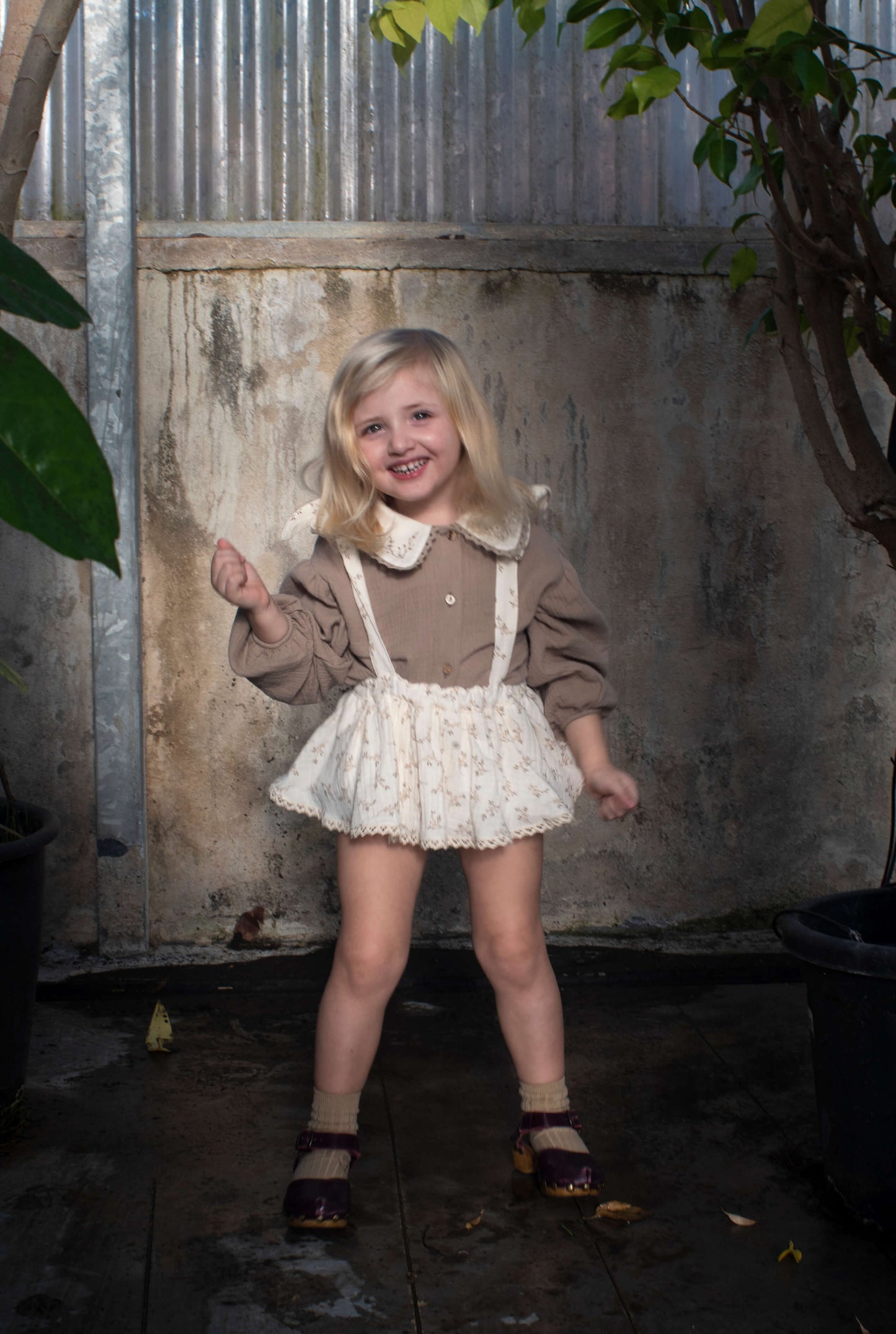 Popelin Baby Romper and Blouse Set