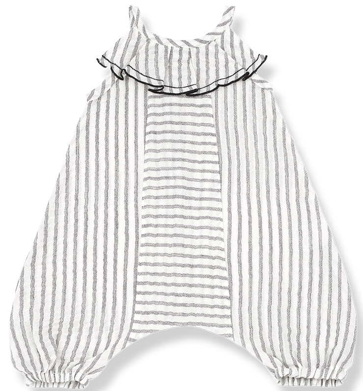 One + In the Family Monty Striped Overall