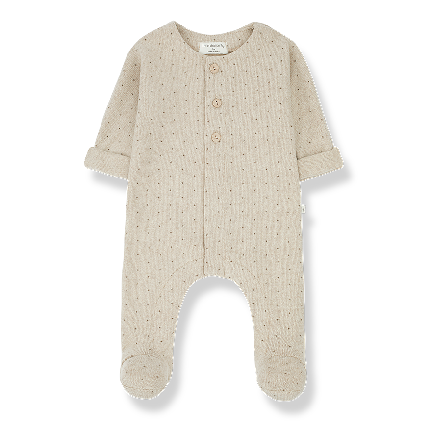 One + In the Family Odette Dot Footie w/ Hat