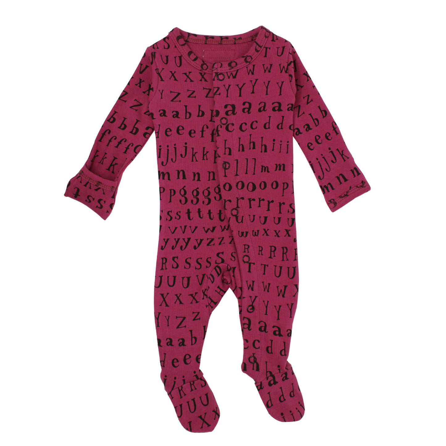 L'Oved Baby OR444LTR Letters Organic Footed Overall