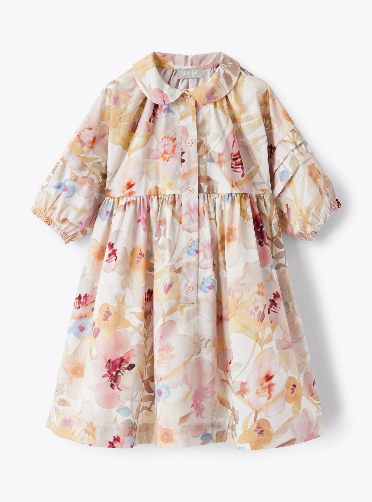 Il Gufo SS Collared Pastel Dress