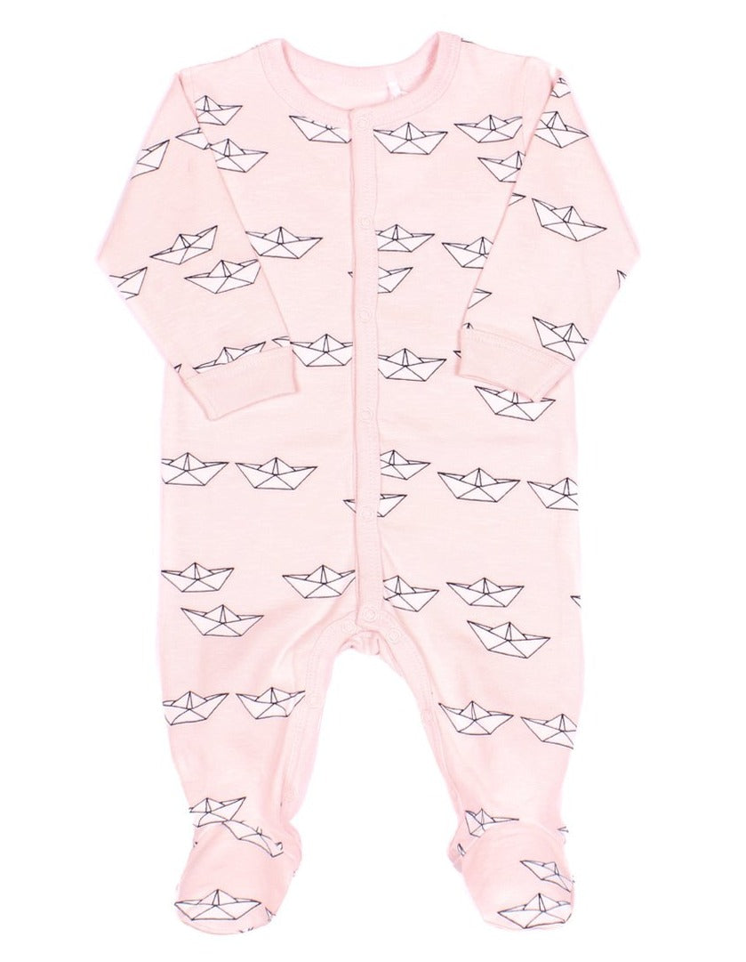 Coccoli Paper Boats Baby Girl Footie