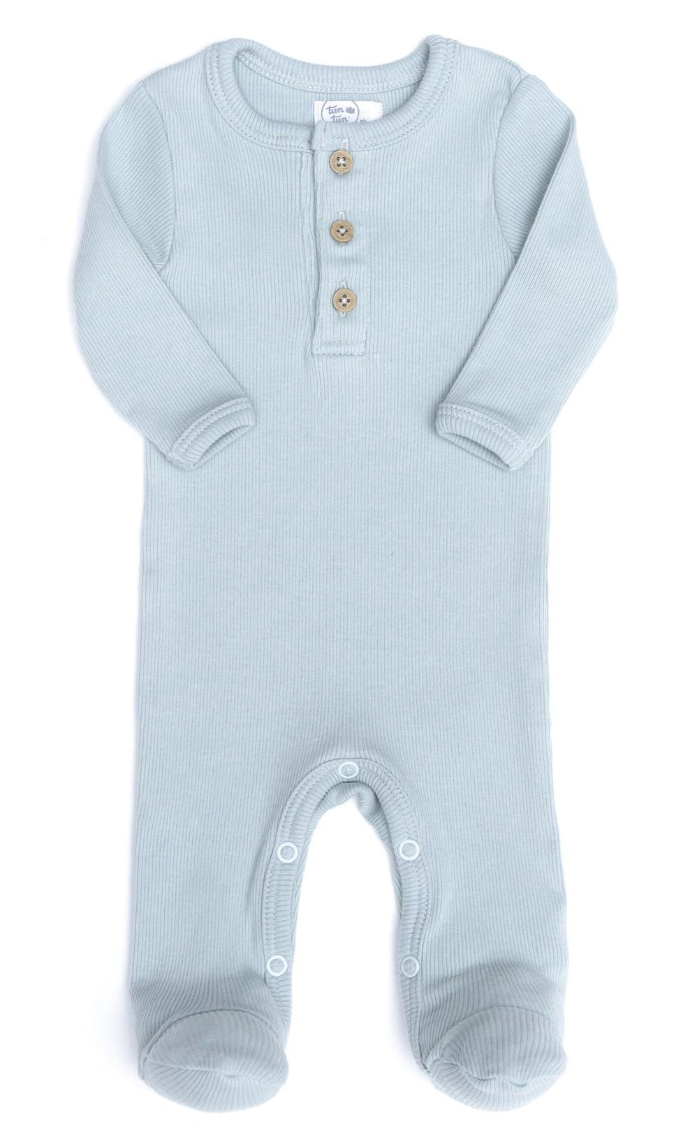 Tun Tun  Baby Ribbed Henley Footie