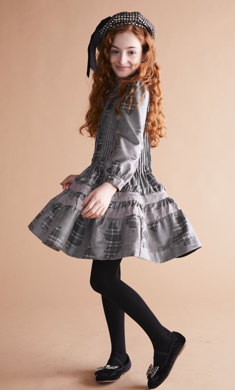 Porter Hounds Tooth Plaid Dress