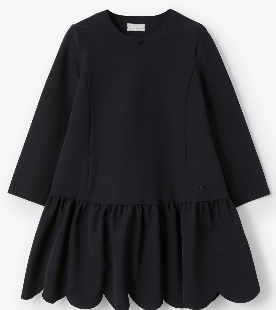Il Gufo Scalloped Collar Dress