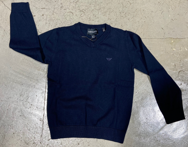 Armani Junior Knit V-Neck Sweater