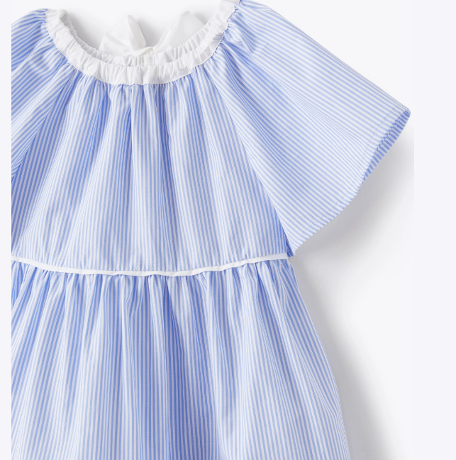 Il Gufo SS Striped Bow Tie Dress
