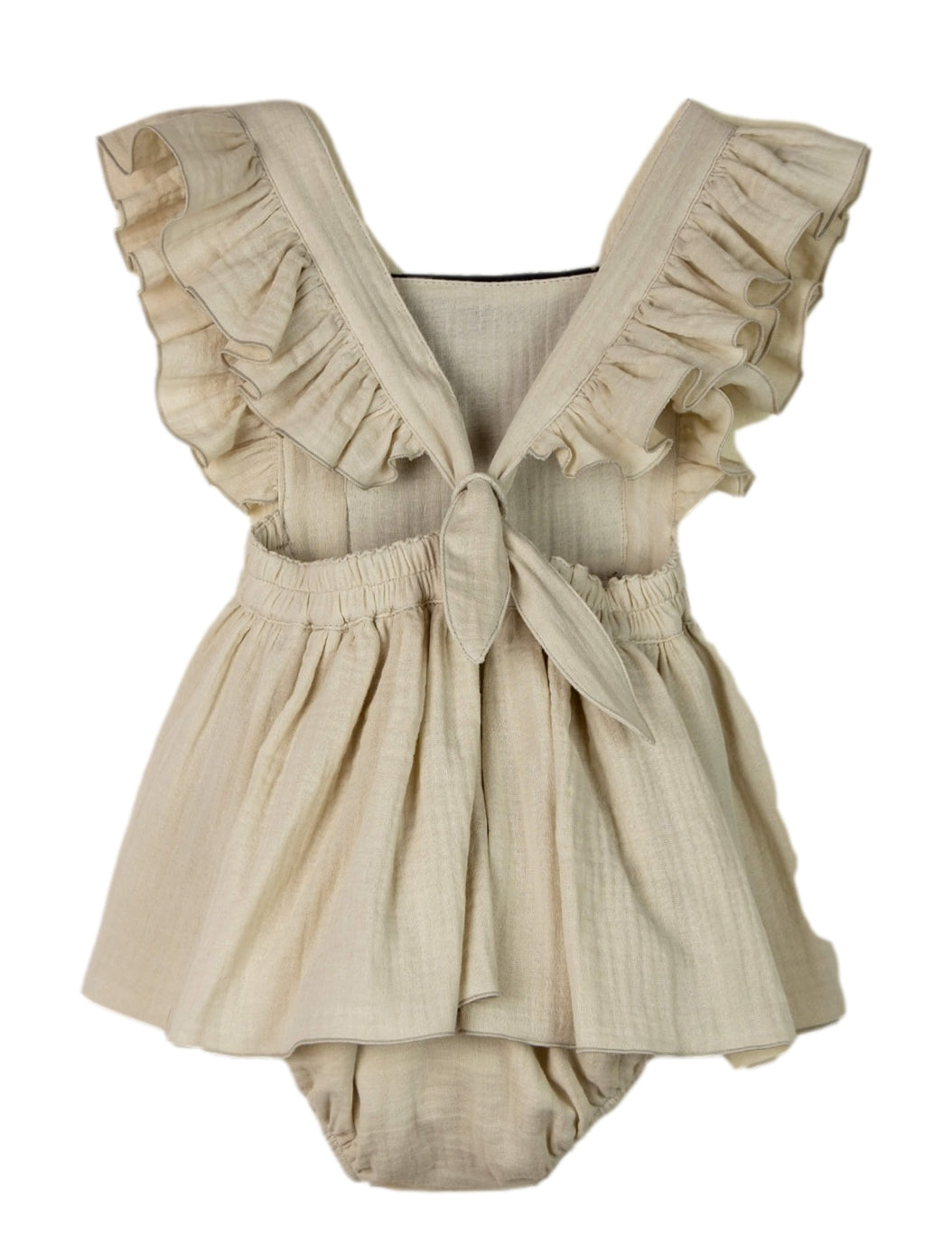 Popelin Bib Ruffle Romper