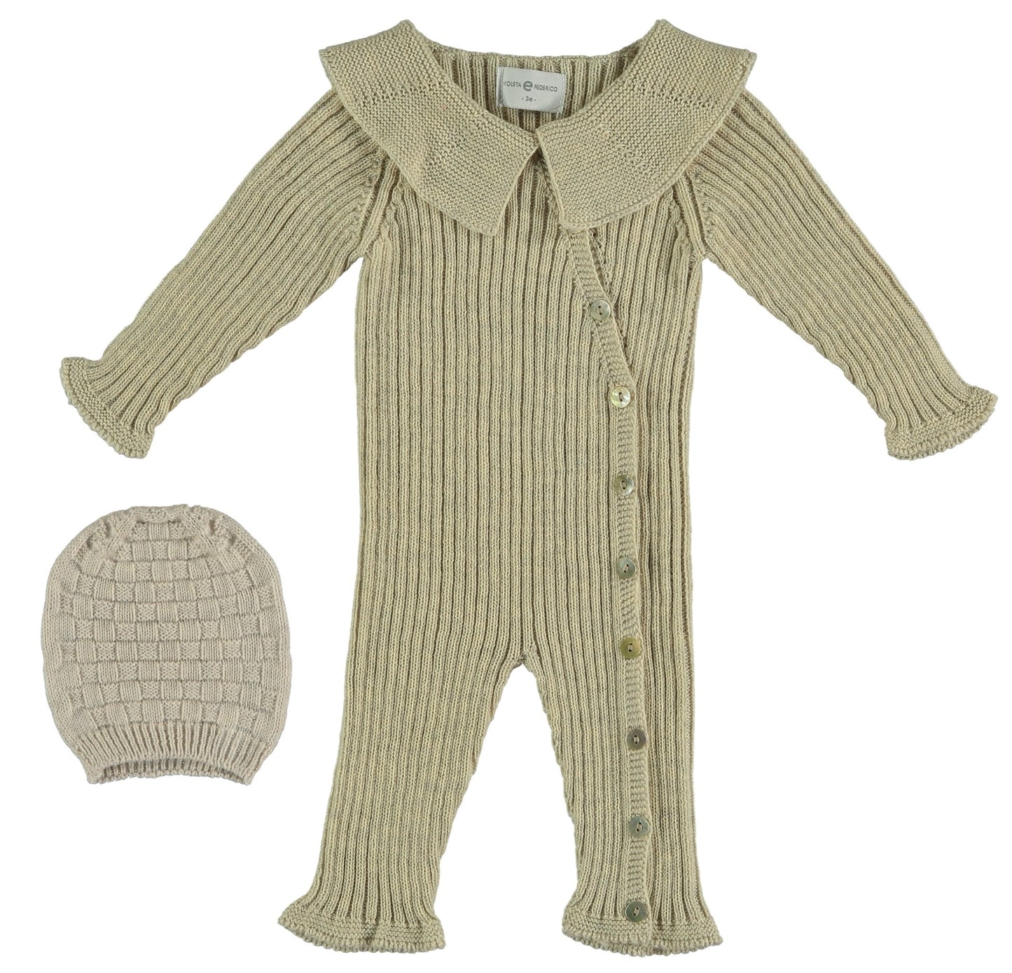 Violeta e Federico Baby Romper and Beanie Set