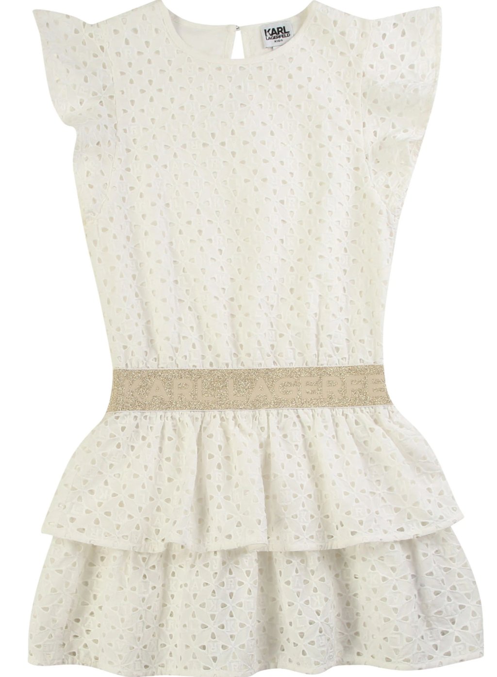 Karl Lagerfeld All Over Logo Waisted Dress