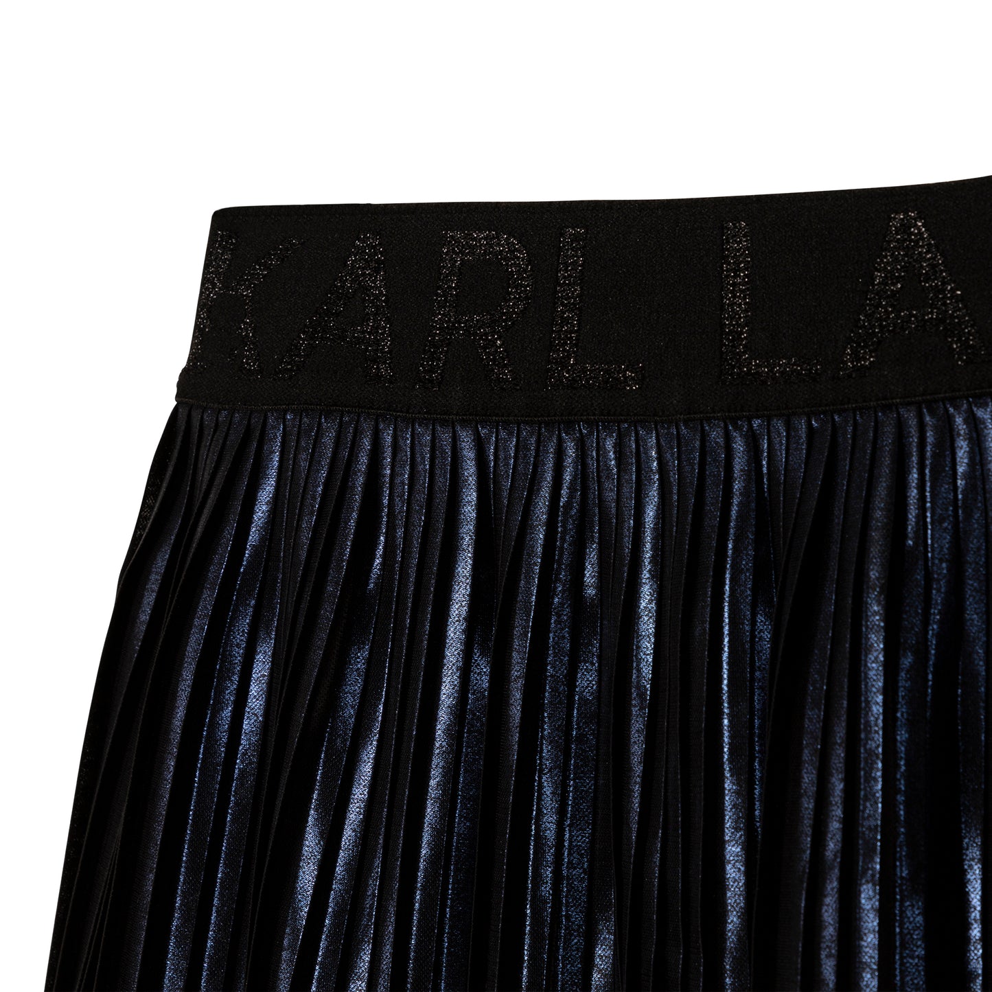 Karl Lagerfeld Metallic Midi Pleated Skirt