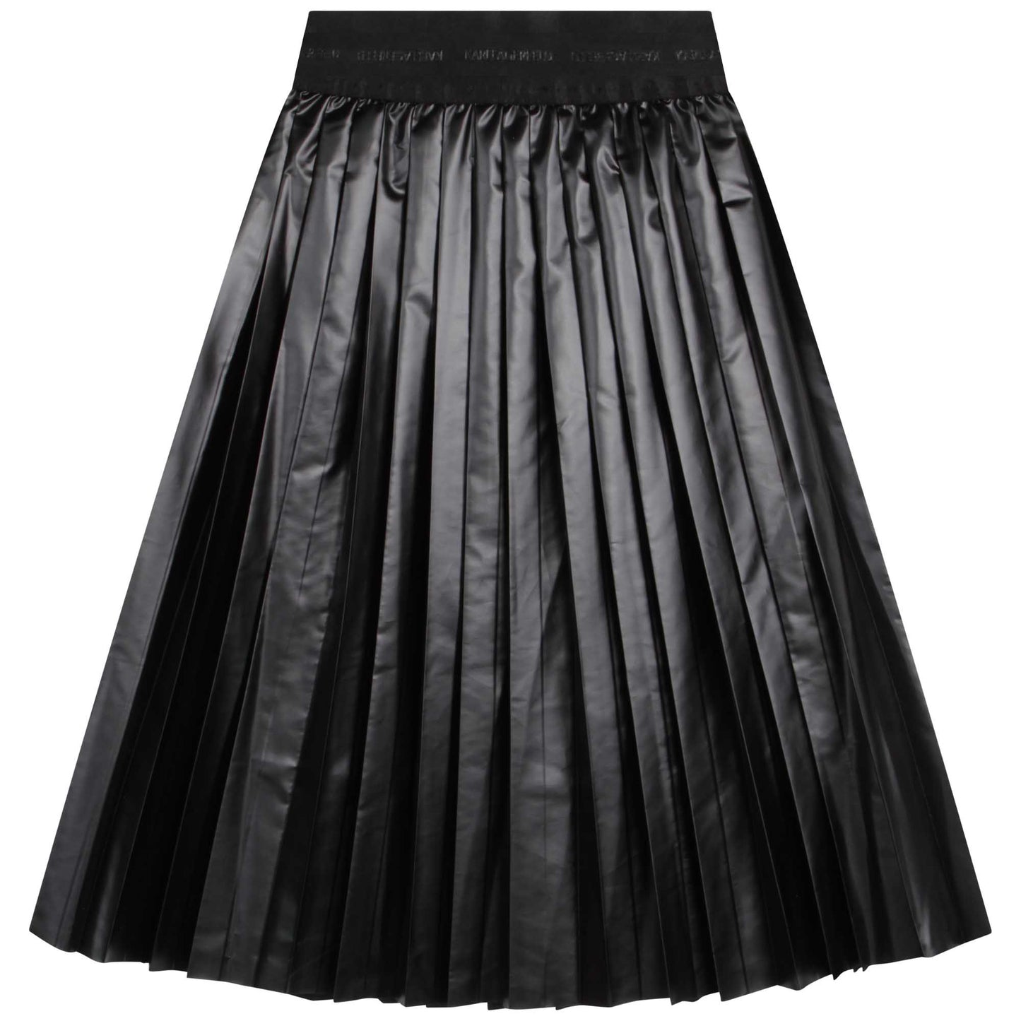 Karl Lagerfeld Midi Pleated Skirt w/Side Logo Tape