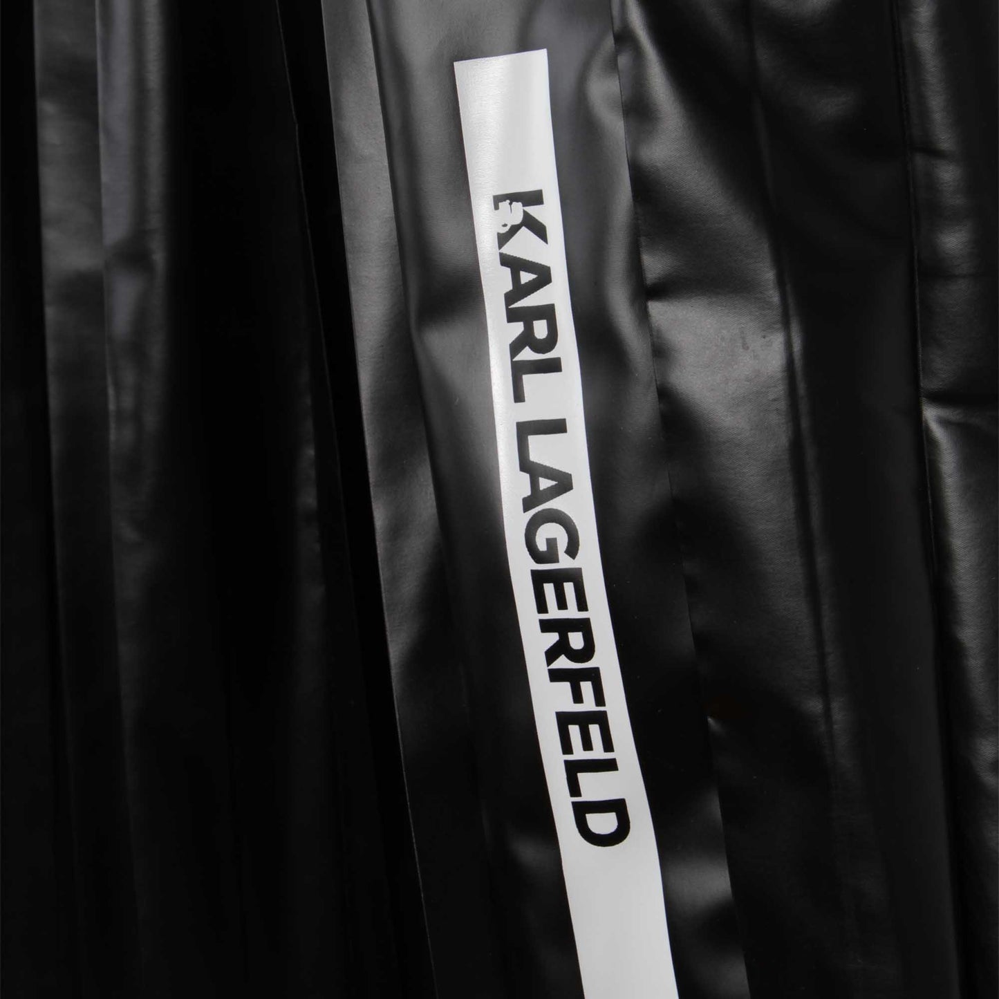 Karl Lagerfeld Midi Pleated Skirt w/Side Logo Tape