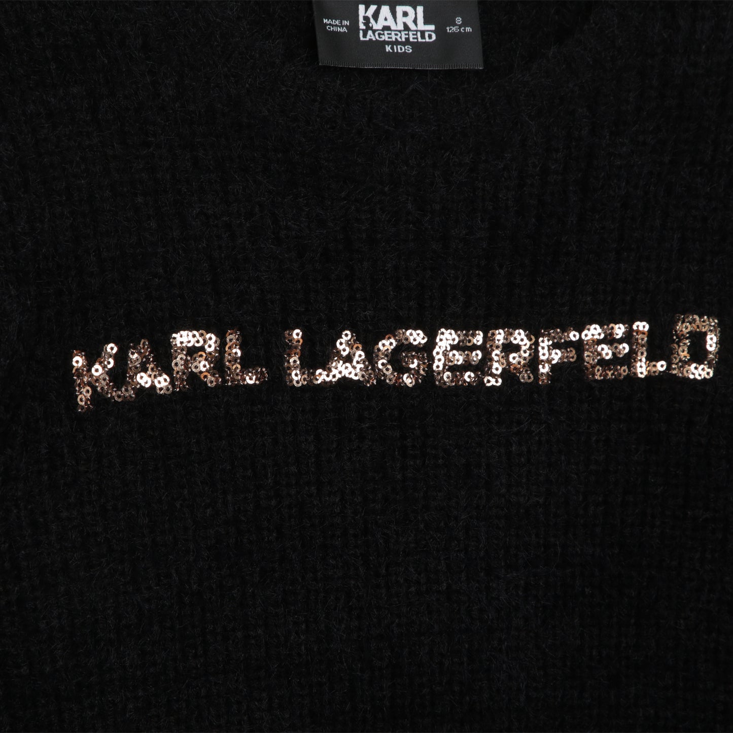 Karl Lagerfeld Girls Sequin Logo Sweater