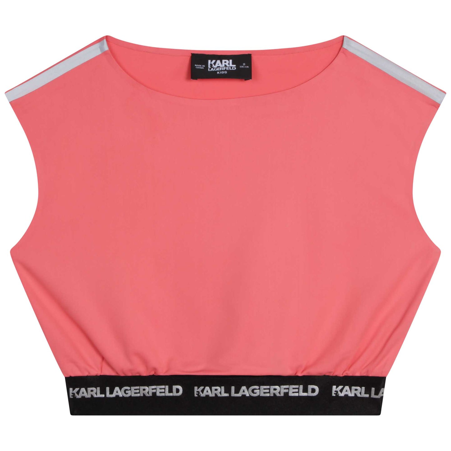 Karl Lagerfeld Girls Cropped Sports Top & Legging Outfit Set