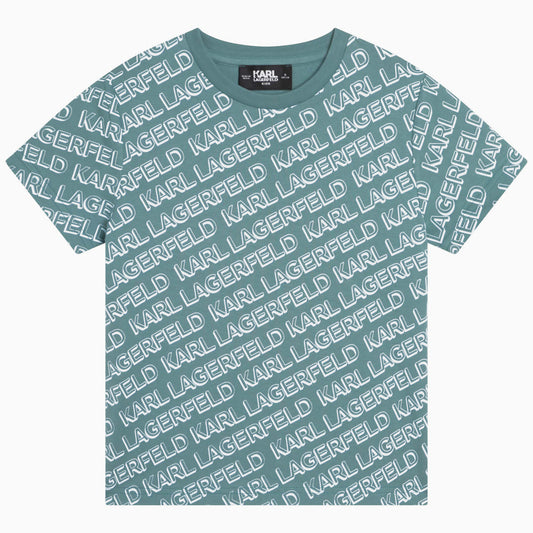 Karl Lagerfeld Boys SS All Over Print Logo T-shirt