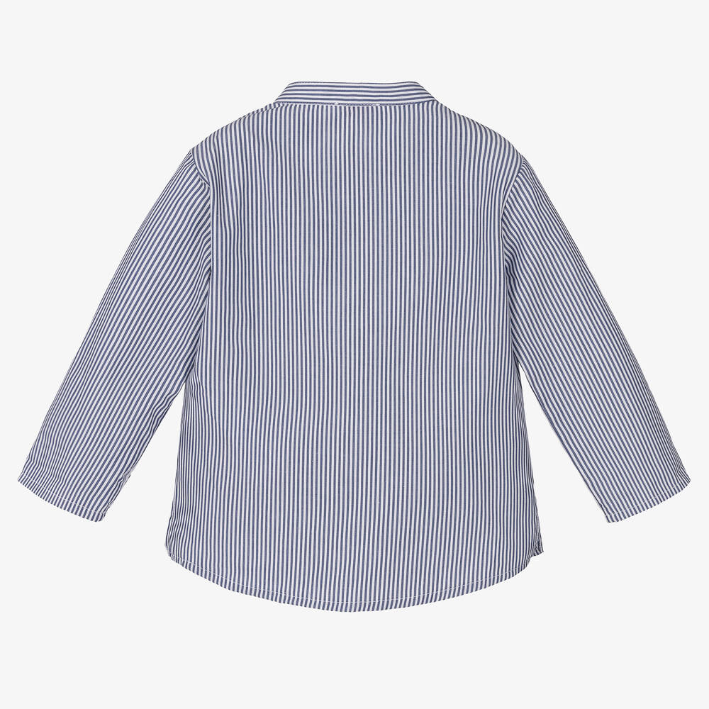 Il Gufo Baby Boy Striped LS Button Up Shirt