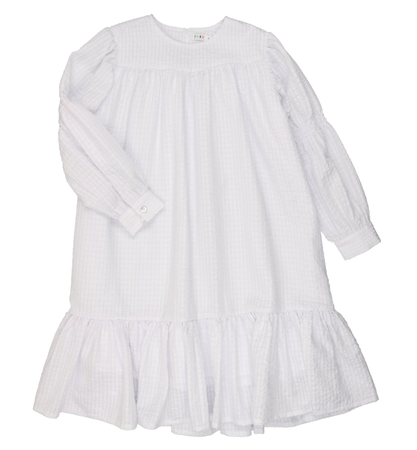 Coco Blanc Smocked Sleeve Dress