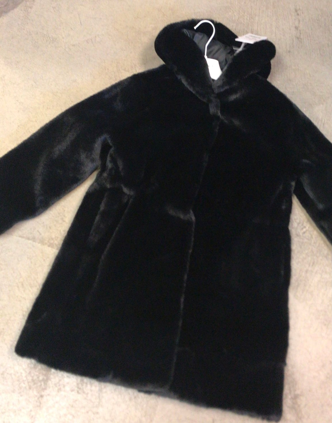 Monnalisa Hooded Faux Fur Coat