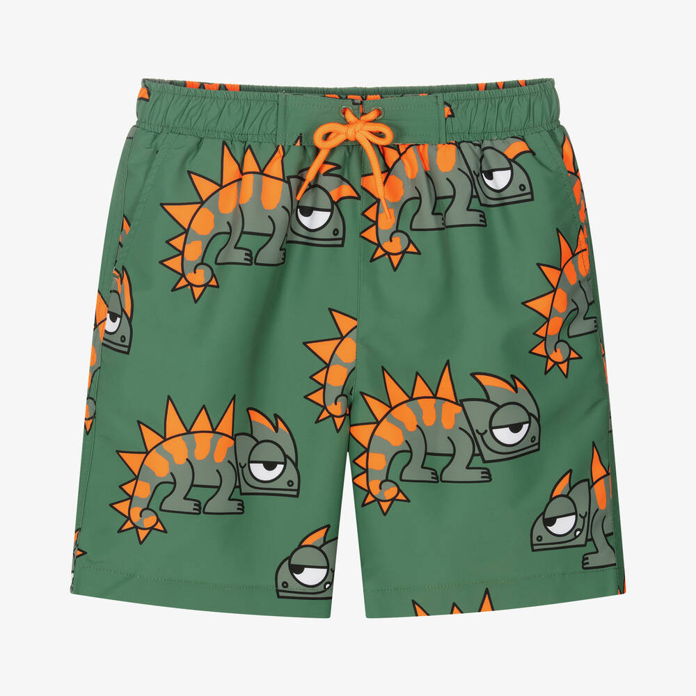 Stella McCartney Boys Gecko Print Swim Trunks