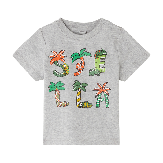 Stella McCartney  Baby Boy SS Tee Shirt w/ Stella Lettering Gecko Print