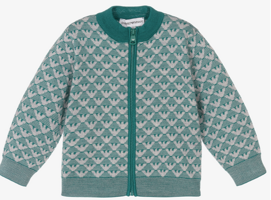 Armani Junior Knit Cashmere Sweater w/ Logo Detail